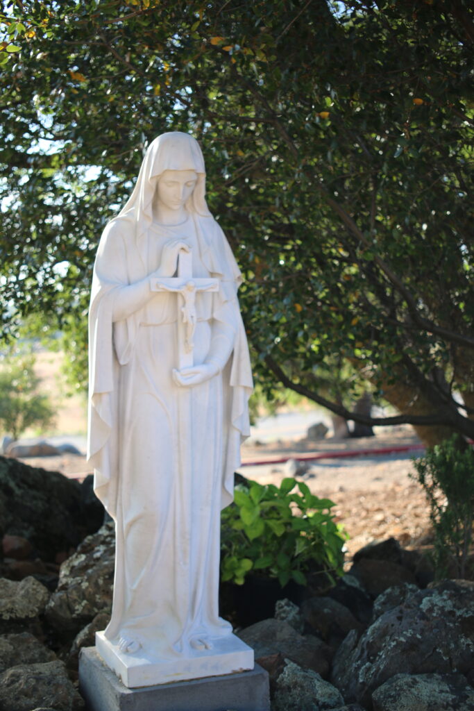 Statue of Our Lady of Sorrows near the Rosary Walk at Holy Trinity Parish